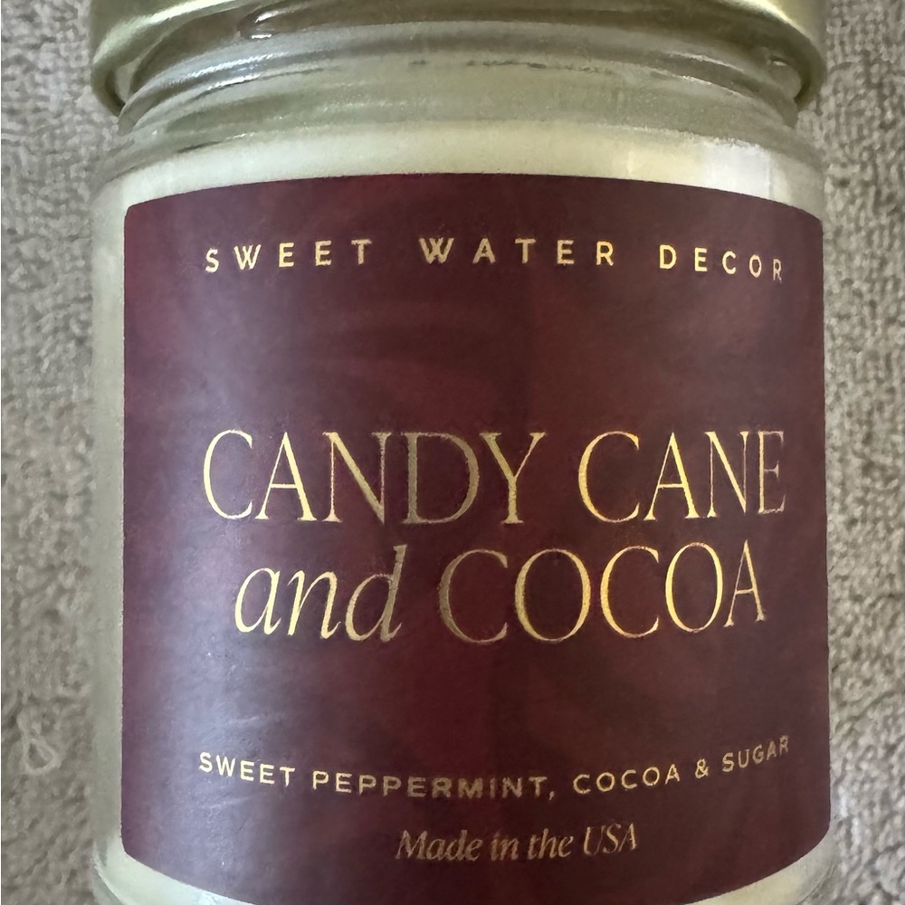 Candy Cane and Cocoa Candle - Cream